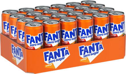 Fanta Orange Soda 330ml Can (Pack of 6)