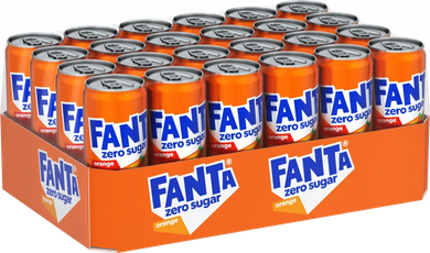 Fanta Orange Soda 330ml Can (Pack of 6)